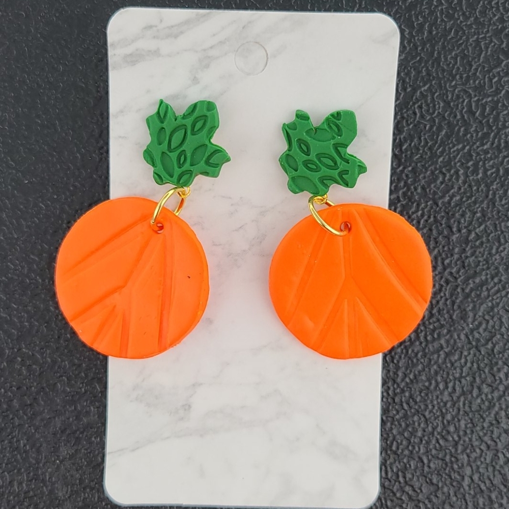 🎃Abstract Pumpkin Earrings🎃